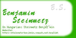 benjamin steinmetz business card